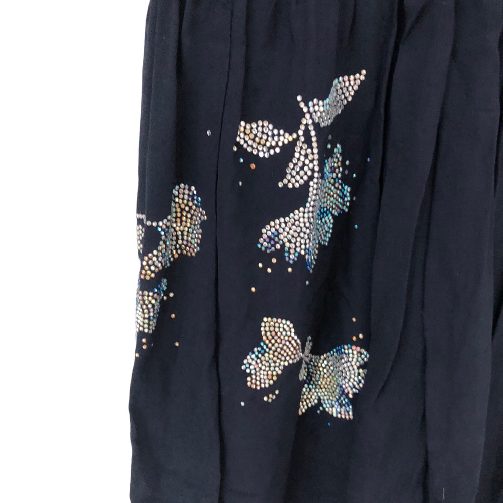 Zadig & Voltaire Remember Floral Stud Wrap Mini Dress Floral Rhinestones Medium - Picture 4 of 7